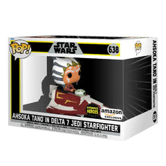 Funko Pop! Ride Super Deluxe: Star Wars - Ahsoka Tano in Delta 7 Jedi Starfighter (Exclusive). This exclusive piece features Ahsoka Tano inside her Delta 7 Jedi Starfighter masterfully rendered with the detail and craftsmanship Funko is known for. F-73706