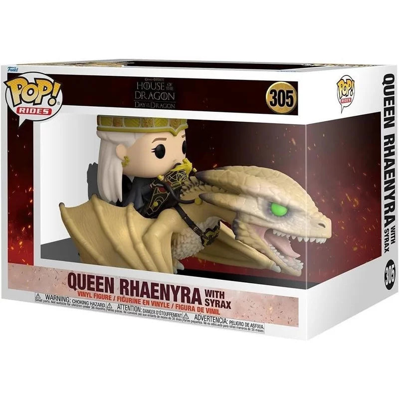 Funko Pop! Rides Deluxe: House of The Dragon - Queen Rhaenyra with Syrax #305 #76490 thumbnail