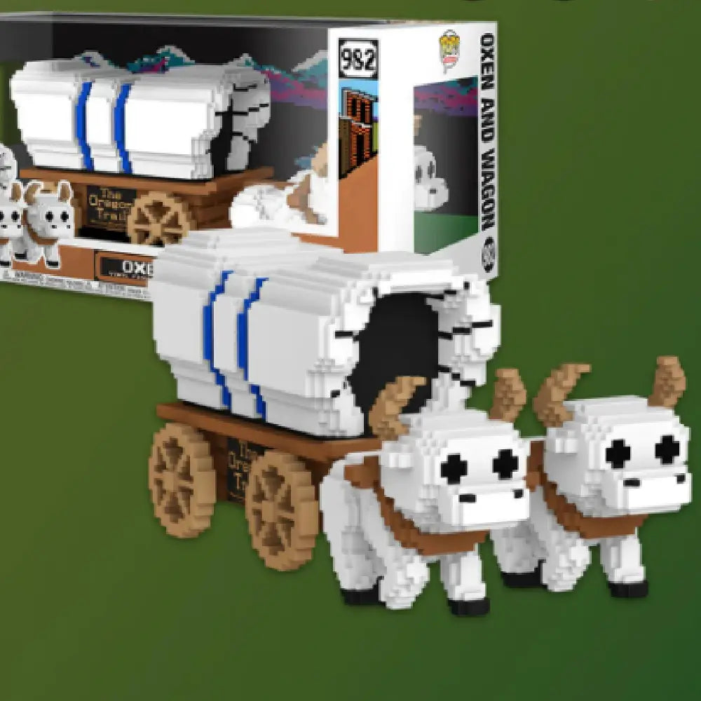 Funko Pop! Rides Super Deluxe: The Oregon Trail - Oxen and Wagon. Enhance your The Oregon Trail collection with this Super Deluxe Pop! Ride, a standout addition to any Pop! Games display. F-80280 thumbnail
