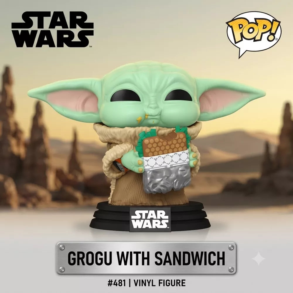 Funko POP! Star Wars Grogu with Sandwich Vinyl Figure #481 #90821 thumbnail
