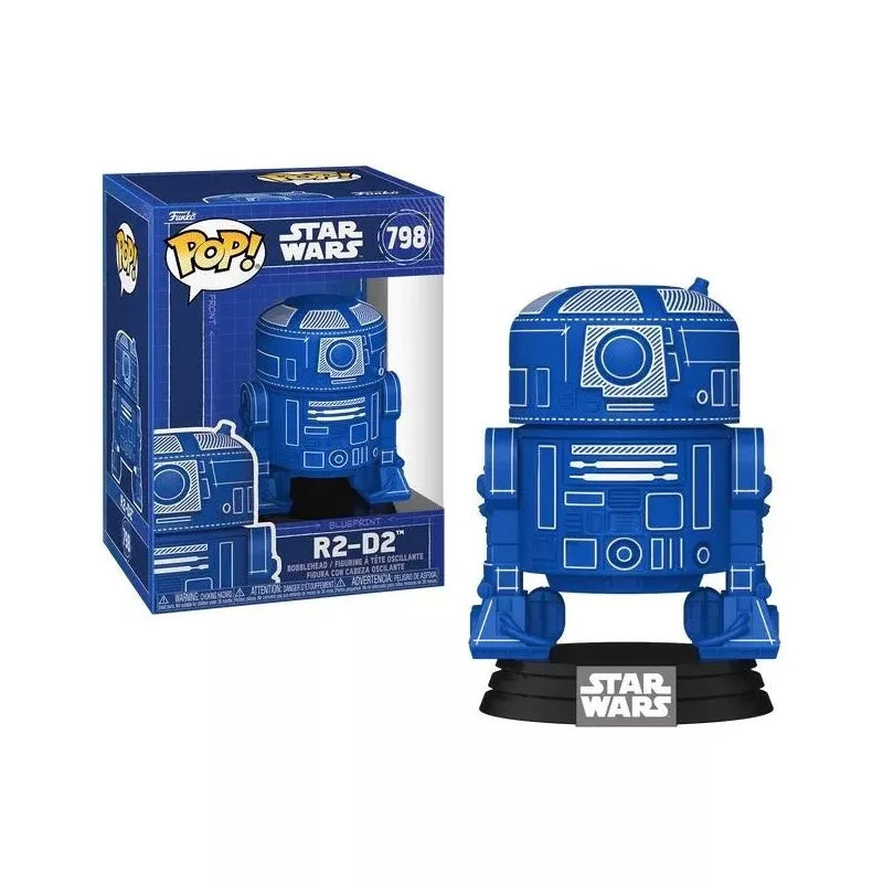 Funko Pop! Star Wars: R2-D2 -Blueprint - Vinyl Figure #798 #86845 thumbnail