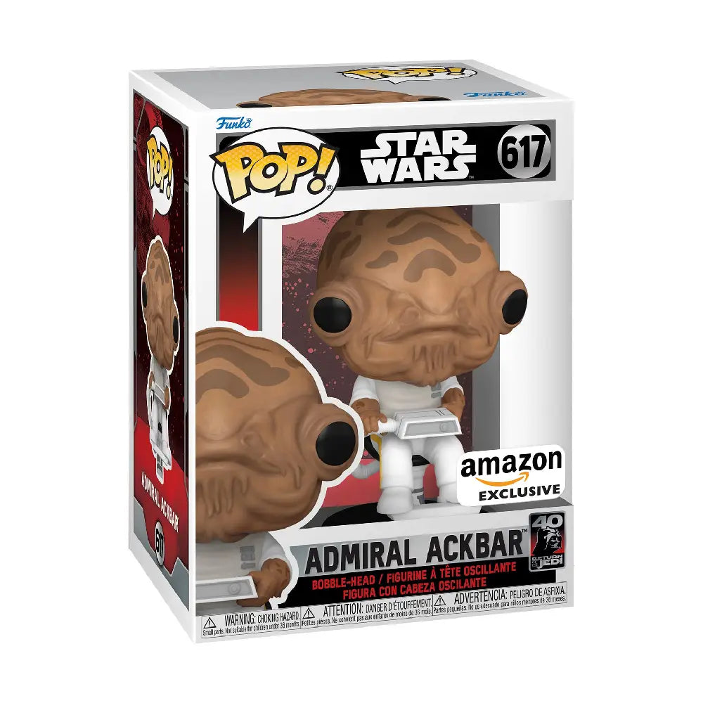 Funko Pop! Star Wars: Return of The Jedi 40th Anniversary - Admiral Ackbar Amazon Exclusive.  Showcase this figure to celebrate Admiral Ackbar’s tactical genius and his crucial role in the Rebel Alliance’s triumph over the Empire. F-71536 thumbnail