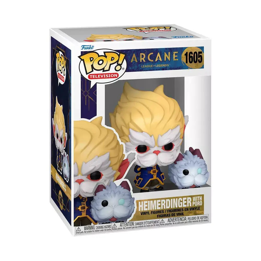 Funko Pop! TV: Arcane League of Legends - Heimerdinger with Poro. The conflict between Piltover and the Undercity is intensifying! Assemble your team and get ready for combat with Pop! Heimerdinger with Poro! F-80193 thumbnail