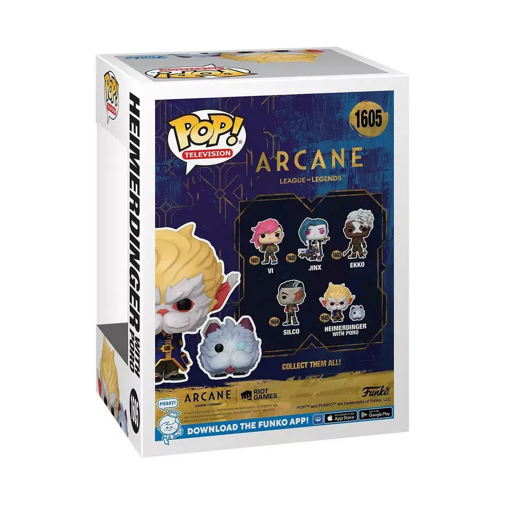 Funko Pop! TV: Arcane League of Legends - Heimerdinger with Poro. The conflict between Piltover and the Undercity is intensifying! Assemble your team and get ready for combat with Pop! Heimerdinger with Poro! F-80193 thumbnail