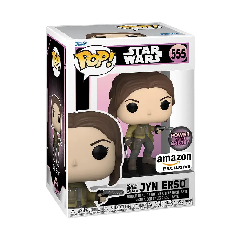 Funko Pop!: Star Wars: Power of The Galaxy - Jyn Erso Amazon Exclusive. This limited-edition collectible showcases the fearless and determined hero from Rogue One: A Star Wars Story in a bold, action-ready pose. F-66344 thumbnail