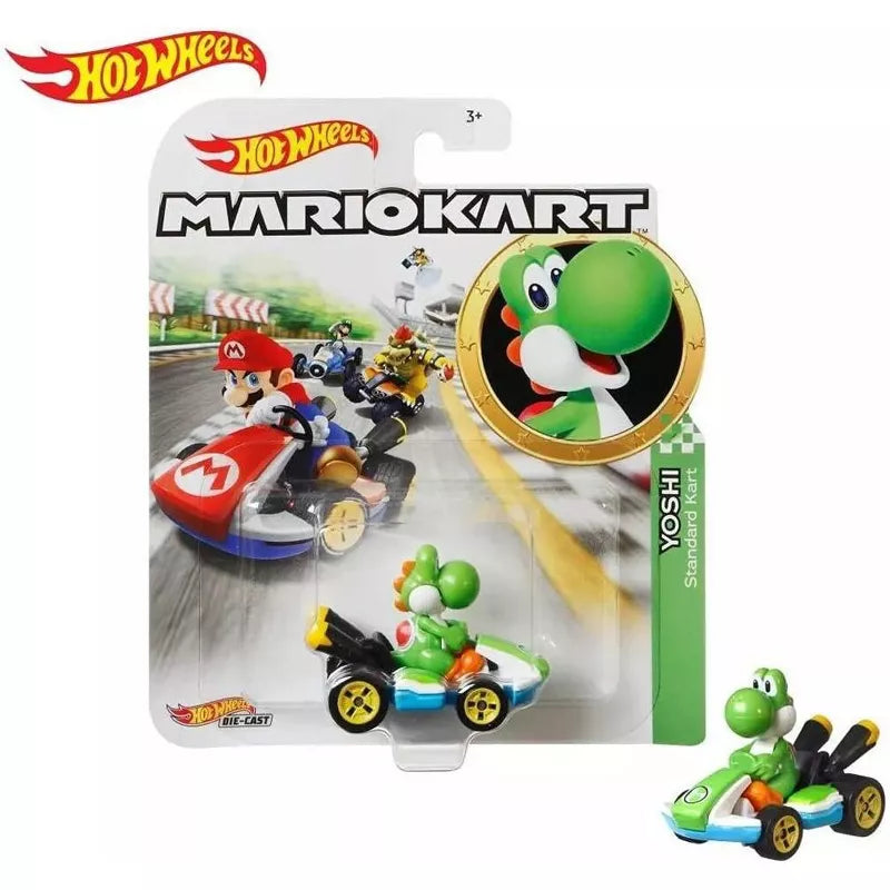 Hot Wheels Mario Kart 1:64 Scale Yoshi, Standard Kart, Collectible Vehicle thumbnail