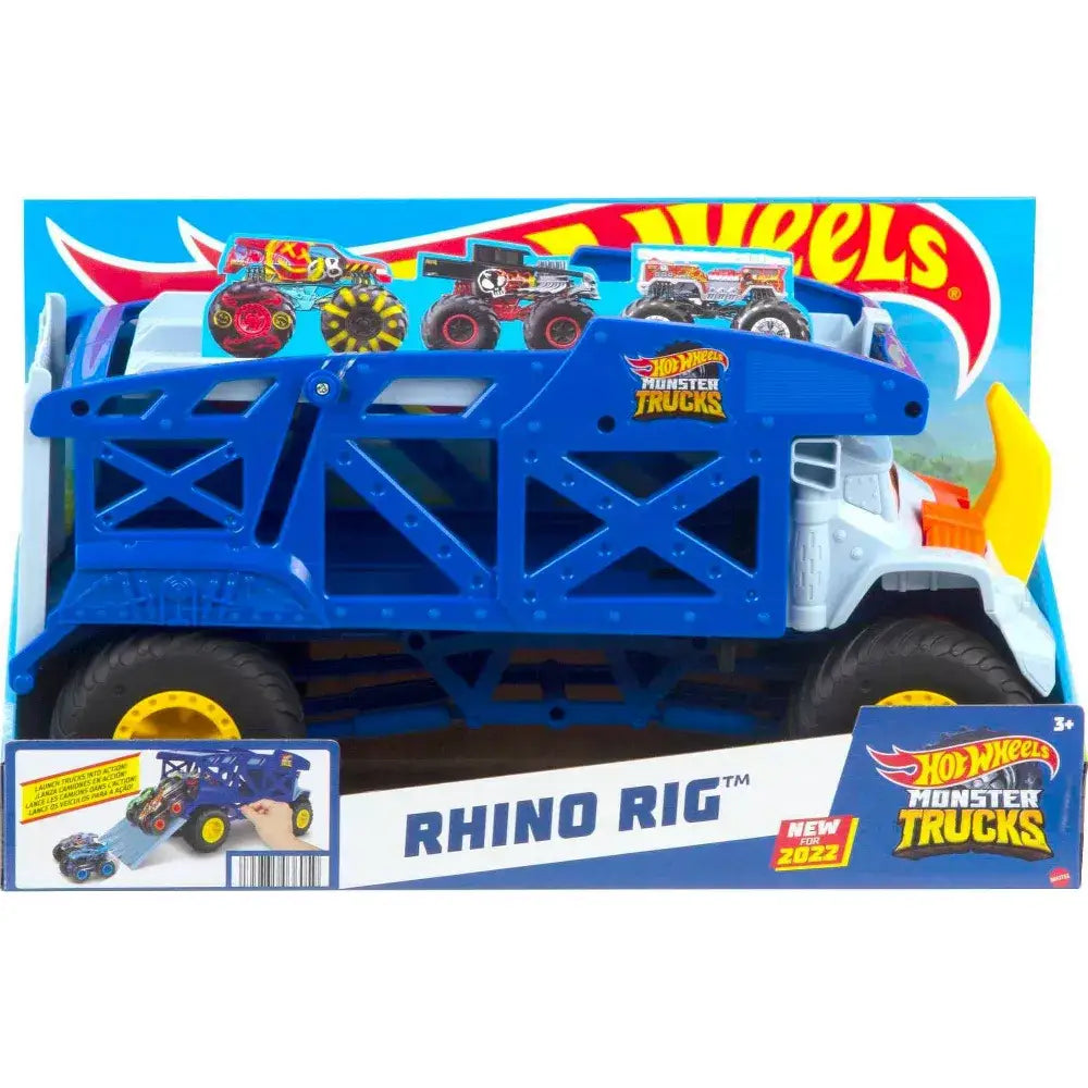 Hot Wheels Monster Trucks Monster Mover Rhino, Toy Car & Truck Hauler, thumbnail