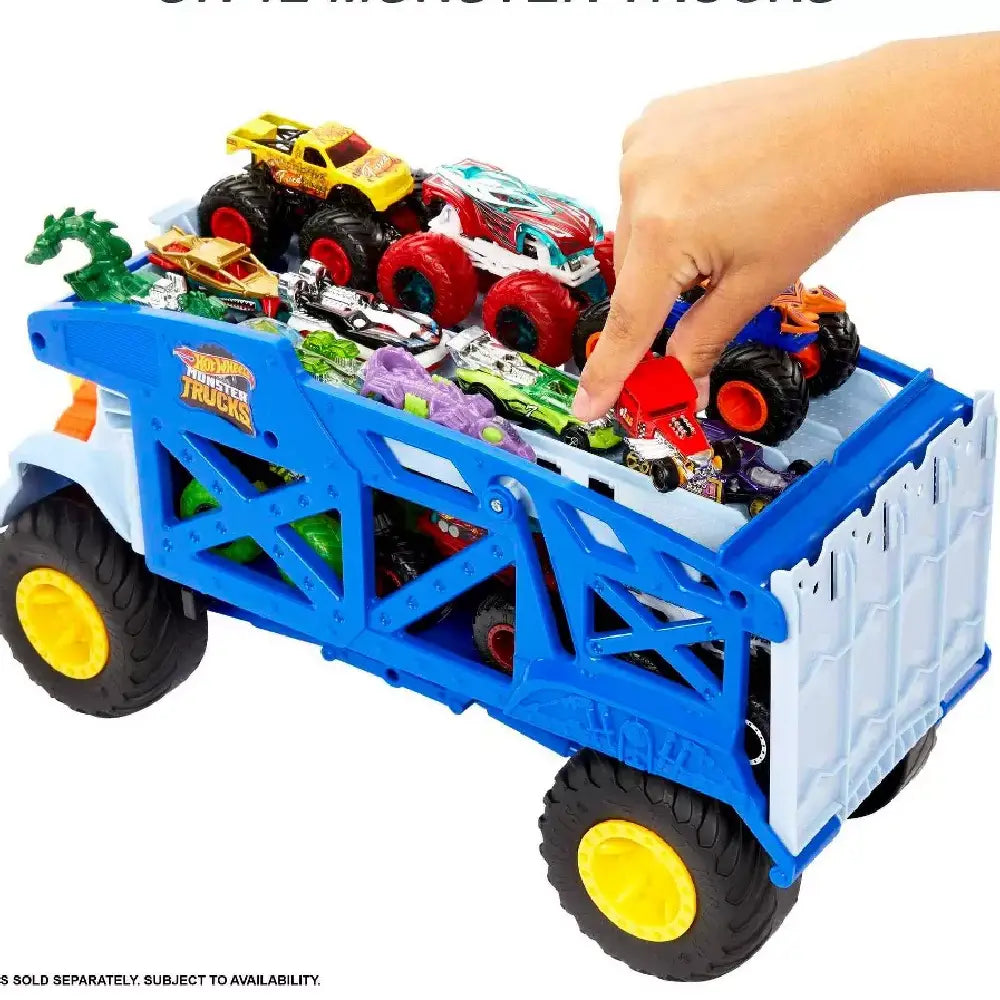 Hot Wheels Monster Trucks Monster Mover Rhino, Toy Car & Truck Hauler, thumbnail