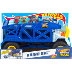 Hot Wheels Monster Trucks Monster Mover Rhino, Toy Car & Truck Hauler,