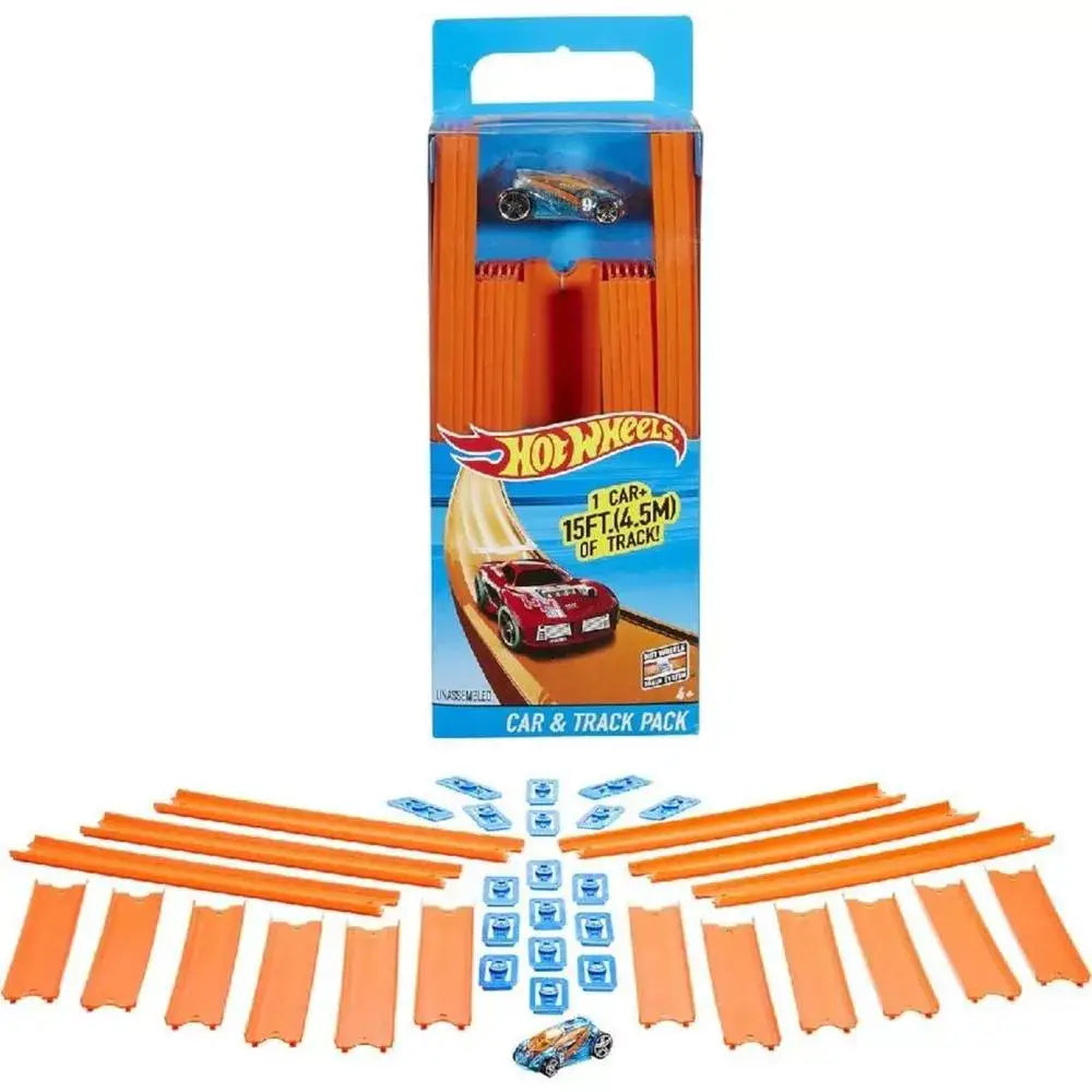 Hot Wheels Track Builder Straight Track with Car 15 Feet - Styles May Vary. Get ready for high-speed thrills with an incredible 15 feet of Hot Wheels track—custom racing action like never before! BHT77 thumbnail
