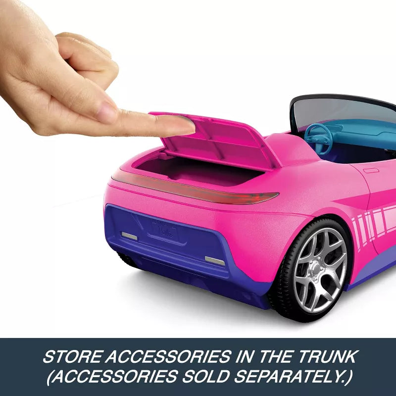 Hot Wheels Barbie RC Toy Car, Remote-Control Pink Convertible, thumbnail