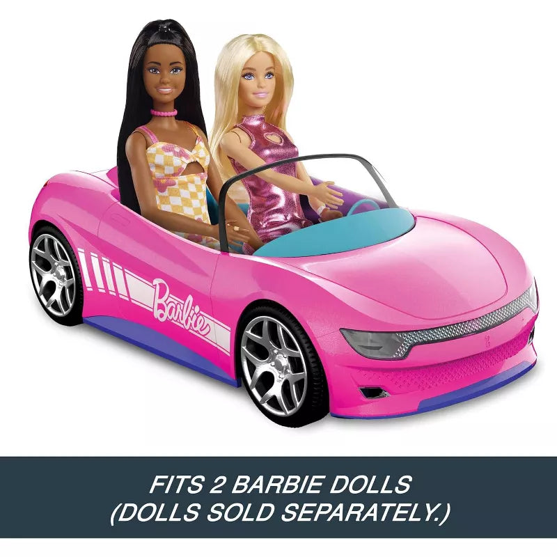 Hot Wheels Barbie RC Toy Car, Remote-Control Pink Convertible, thumbnail