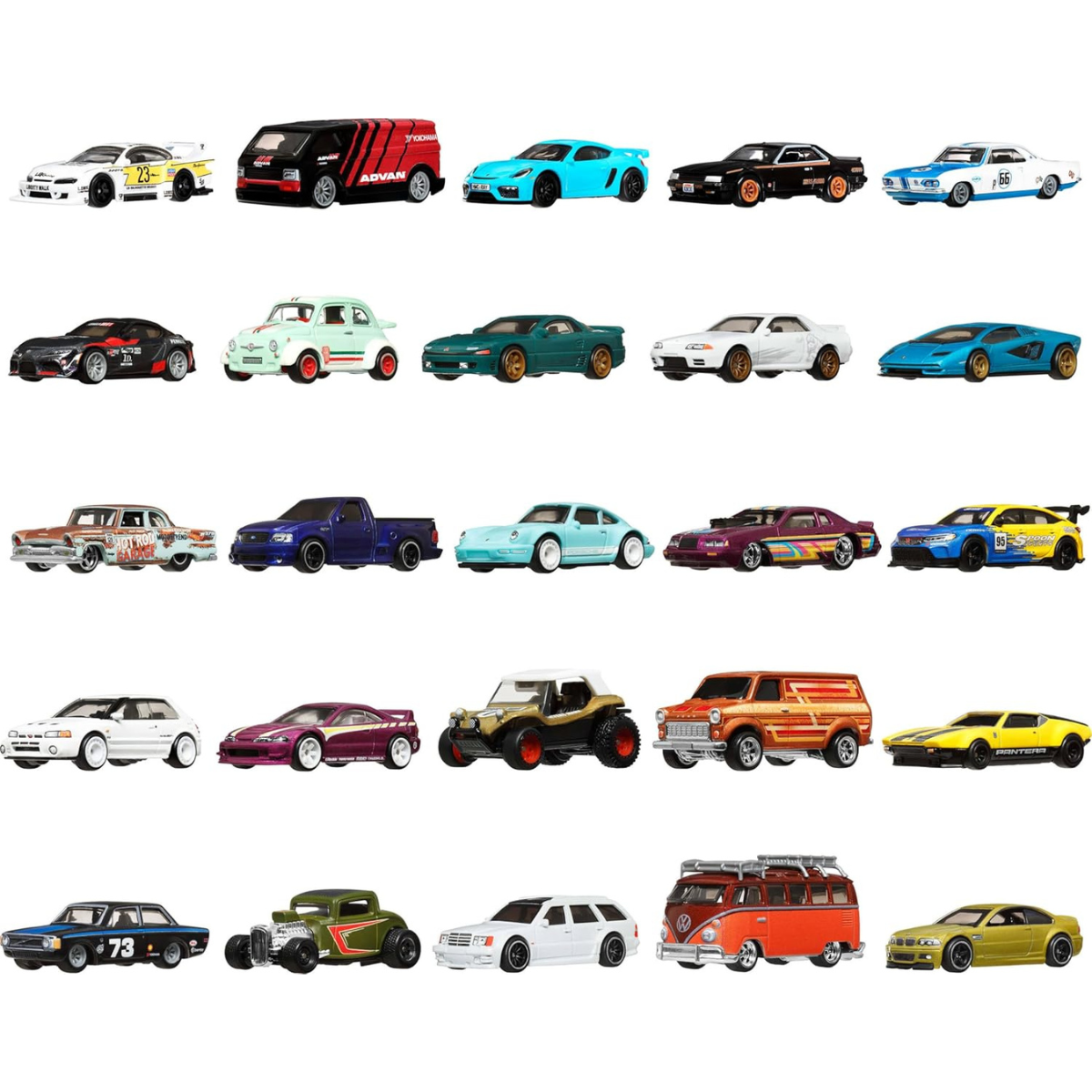 Hot Wheels Boulevard 25-Car Factory Set, Premium 1:64 Scale Die-Cast Collector Vehicles with Real Riders and Metal/Metal Construction thumbnail