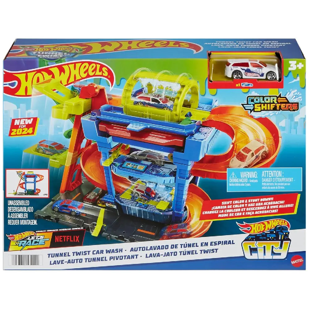 Hot Wheels City ECL Tunnel Twist Car Wash HTN80 thumbnail