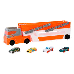 Hot Wheels City Mega Hauler With 4 Cars HXM93