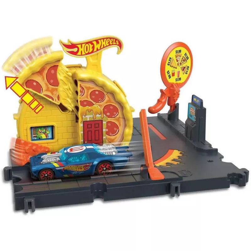 Hot Wheels City Speedy Pizza Pick-Up Playset HKX44 Track Set Car Included thumbnail