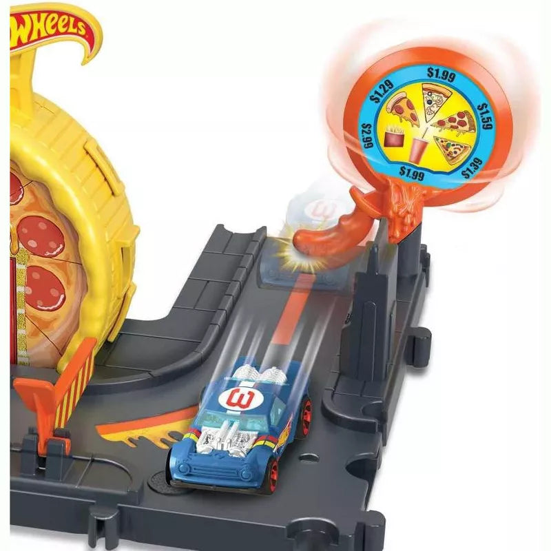 Hot Wheels City Speedy Pizza Pick-Up Playset HKX44 Track Set Car Included thumbnail