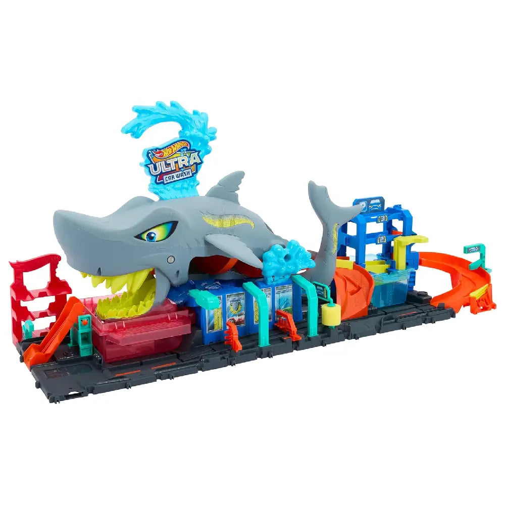 Hot Wheels City Ultra Shark Car Wash Color Reveal Toy Vehicle HTN82 thumbnail