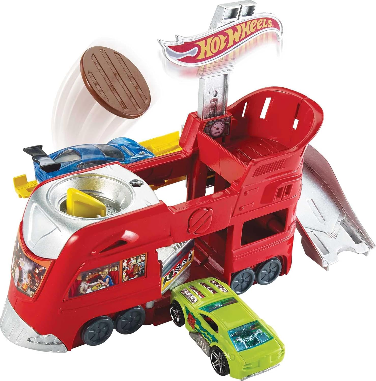 Hot Wheels Dine & Dash Playset with Launcher, Track Features & Themed Restaurant Challenge thumbnail