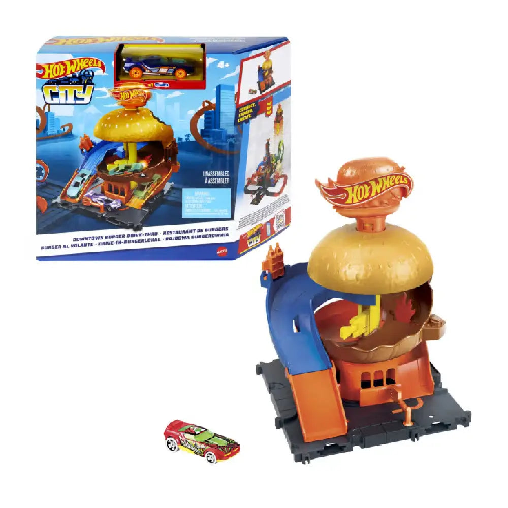 Hot Wheels City Burger Drive-Thru Playset HDR26 thumbnail