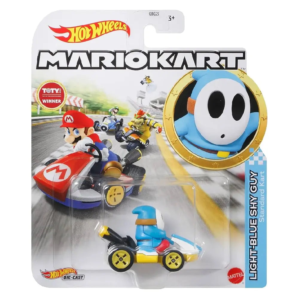 Hot Wheels Mario Kart Light Blue Shy Guy GRN21 thumbnail