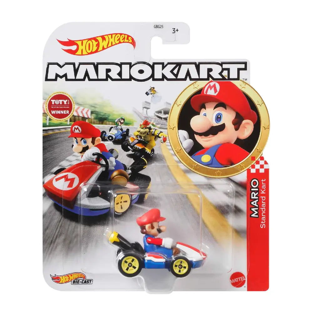 Hot Wheels Mario Kart Mario Standard Kart GBG26 thumbnail