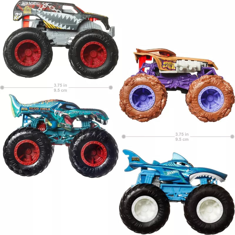 Hot Wheels Monster Trucks, 1:64 Scale Toy Monster Trucks, Set of 4 Fang Frenzy thumbnail