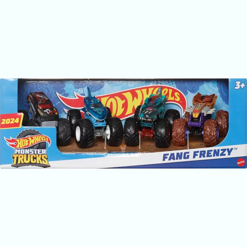 Hot Wheels Monster Trucks, 1:64 Scale Toy Monster Trucks, Set of 4 Fang Frenzy thumbnail