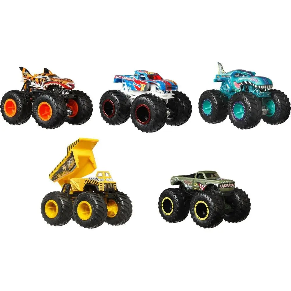 Hot Wheels Monster Trucks Crash Crew 5-Pack of 1:64 Scale JFF65 thumbnail