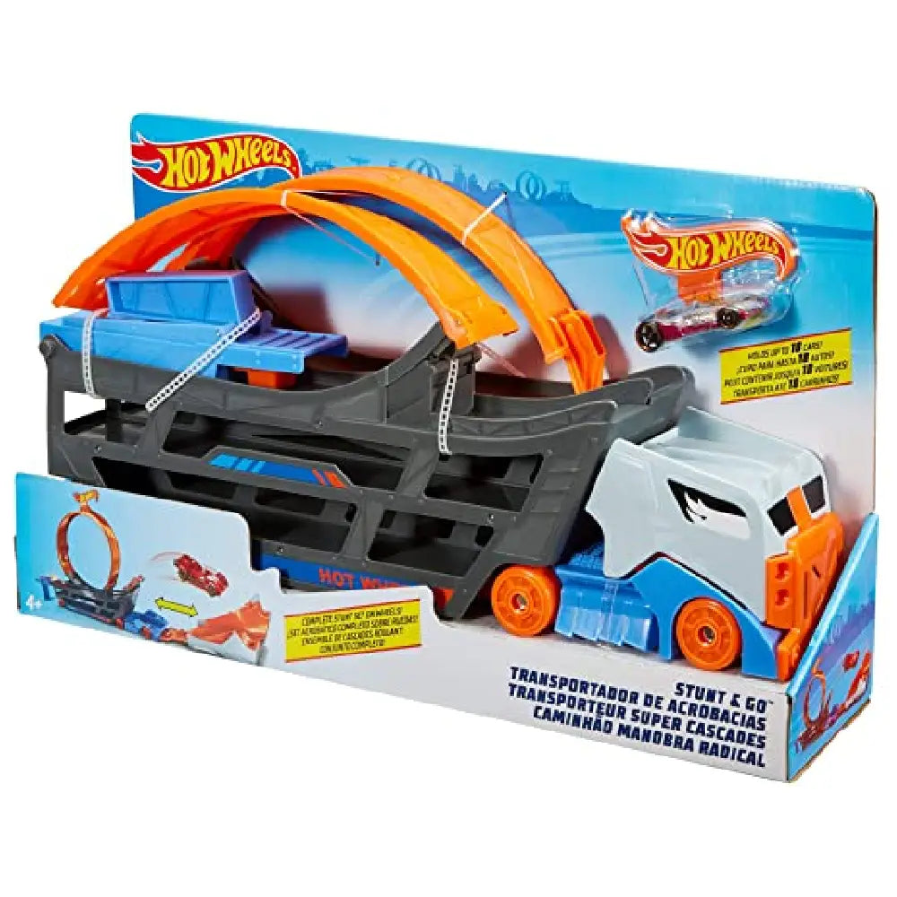 Hot Wheels Toy Car Track Set Stunt & Go Playset with 1 Toy Car GCK38 thumbnail