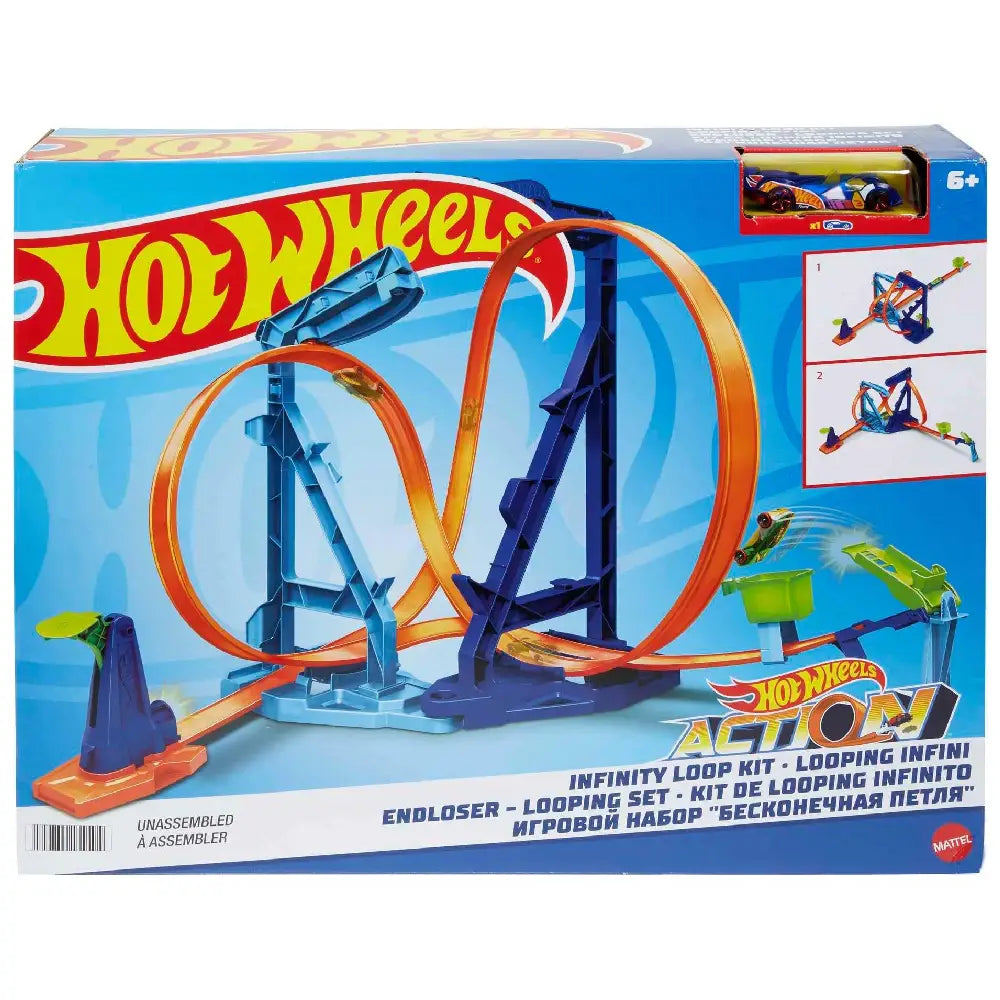 Hot Wheels Toy Car Track Set Infinity Loop Kit HMX40 thumbnail