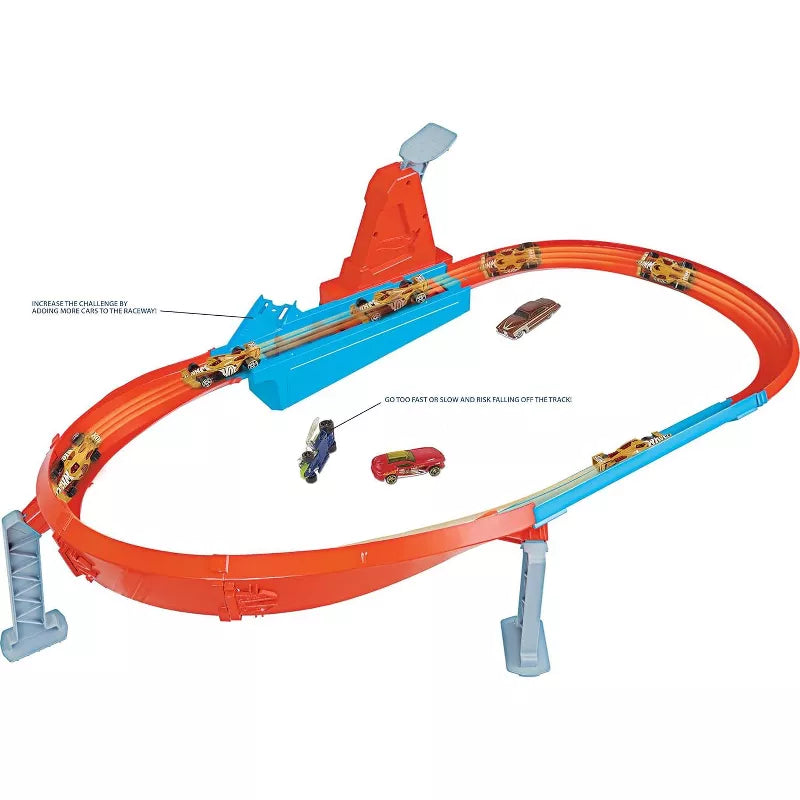Hot Wheels Toy Car Track Set, Rapid Raceway Champion, Multi-Car Launcher, Connects to Other Sets, Includes 1:64 Scale Car thumbnail