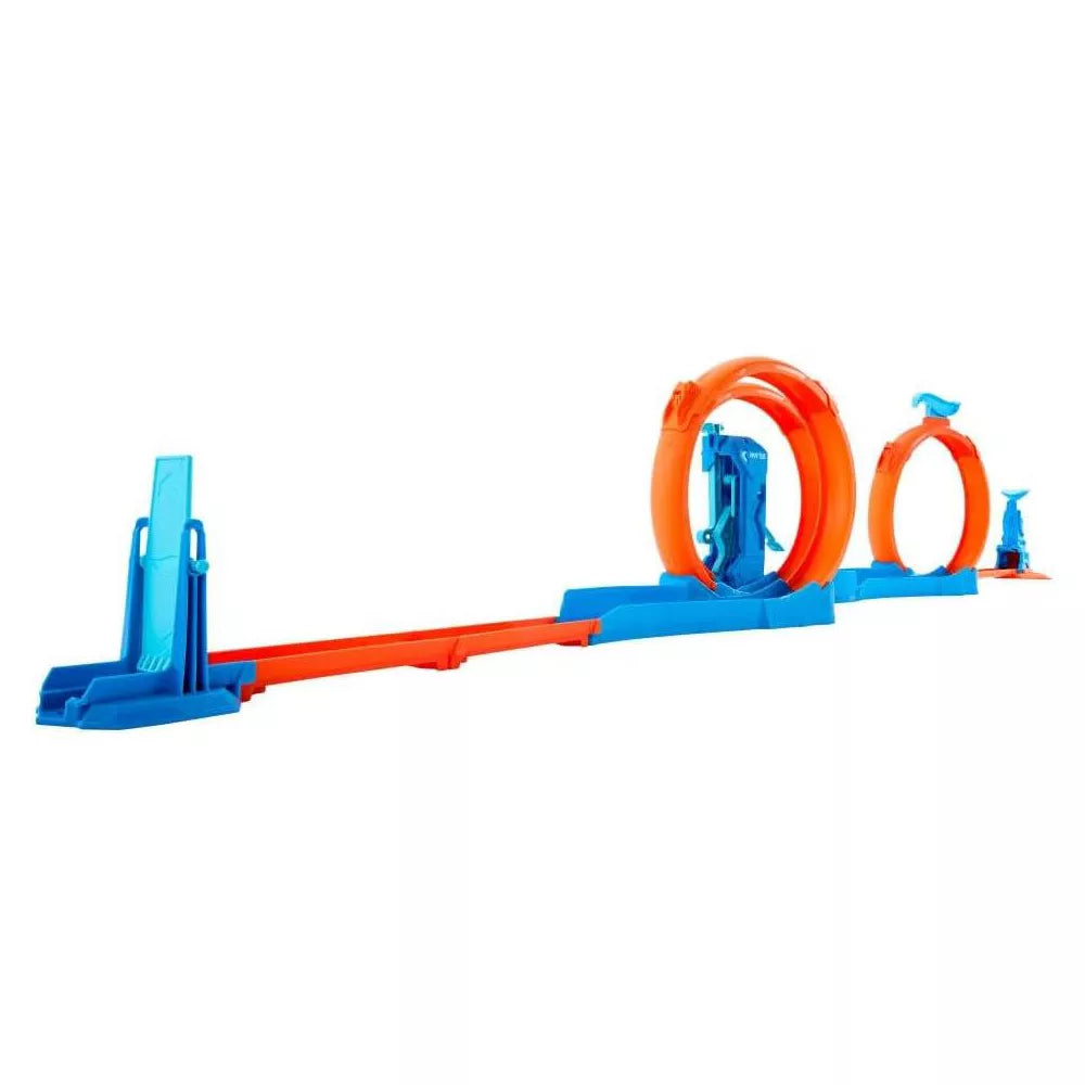 Hot Wheels Triple Loop Track Set with 1:64 Scale Vehicle thumbnail