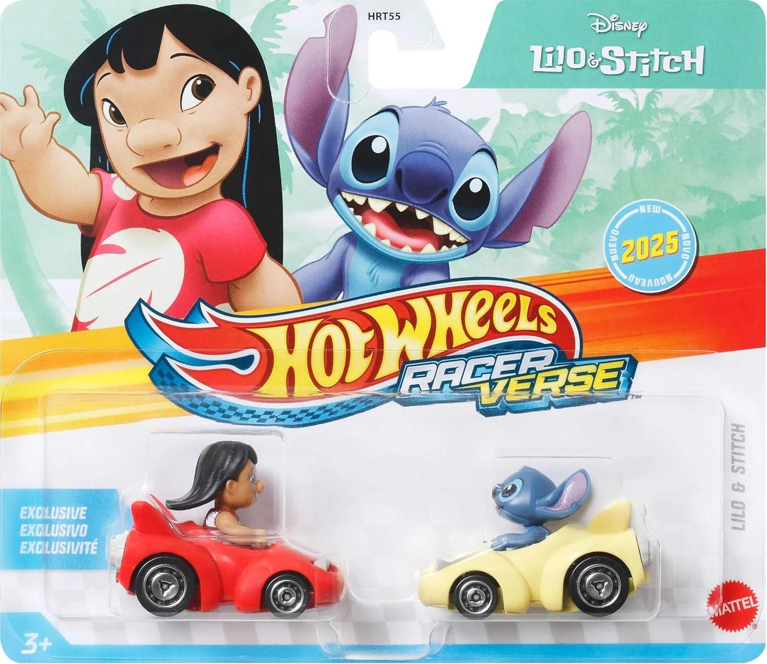 Hot Wheels RacerVerse Disney Lilo & Stitch Toy Cars, Set of 2 Collectible Die-Cast Vehicles for Kids thumbnail
