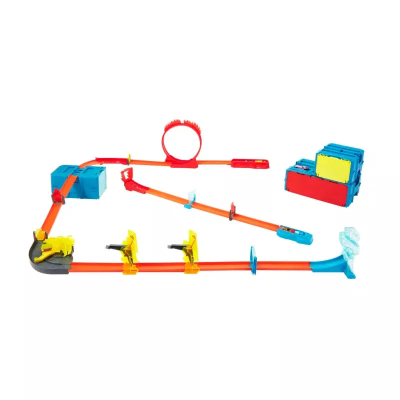 Hot Wheels Track Builder Playsets – Lightning Boost, Ice Crash & Flame Stunt thumbnail
