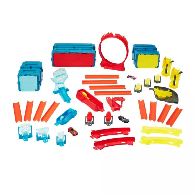 Hot Wheels Track Builder Playsets – Lightning Boost, Ice Crash & Flame Stunt thumbnail
