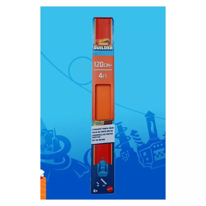 Hot Wheels Track Builder Unlimited Straight Track Pack, 4 Track Connectors & 4 Track Pieces thumbnail