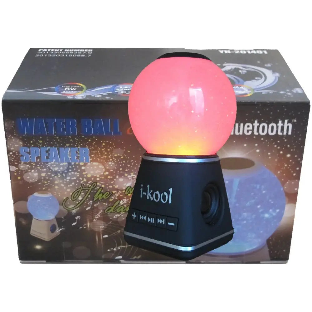 I-kool 4 Changing Colors Water Dancing Speaker Bluetooth Wireless Globe BLACK thumbnail
