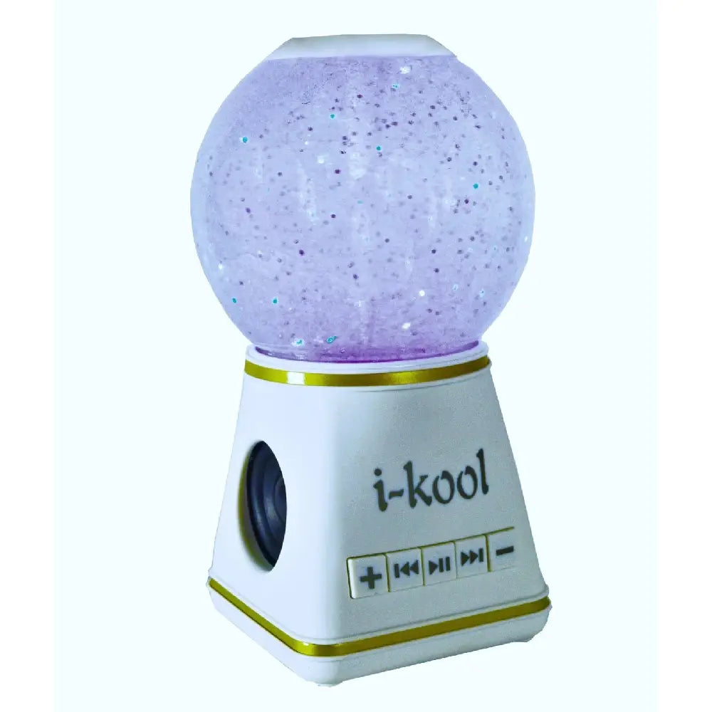I-kool 4 Changing Colors Water Dancing Speaker Bluetooth Wireless Globe WHITE thumbnail
