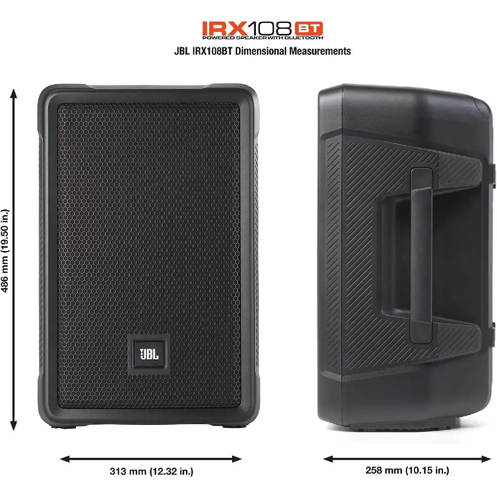 JBL Professional IRX108 Powered Portable Speaker with Bluetooth, 8-Inch, Black thumbnail