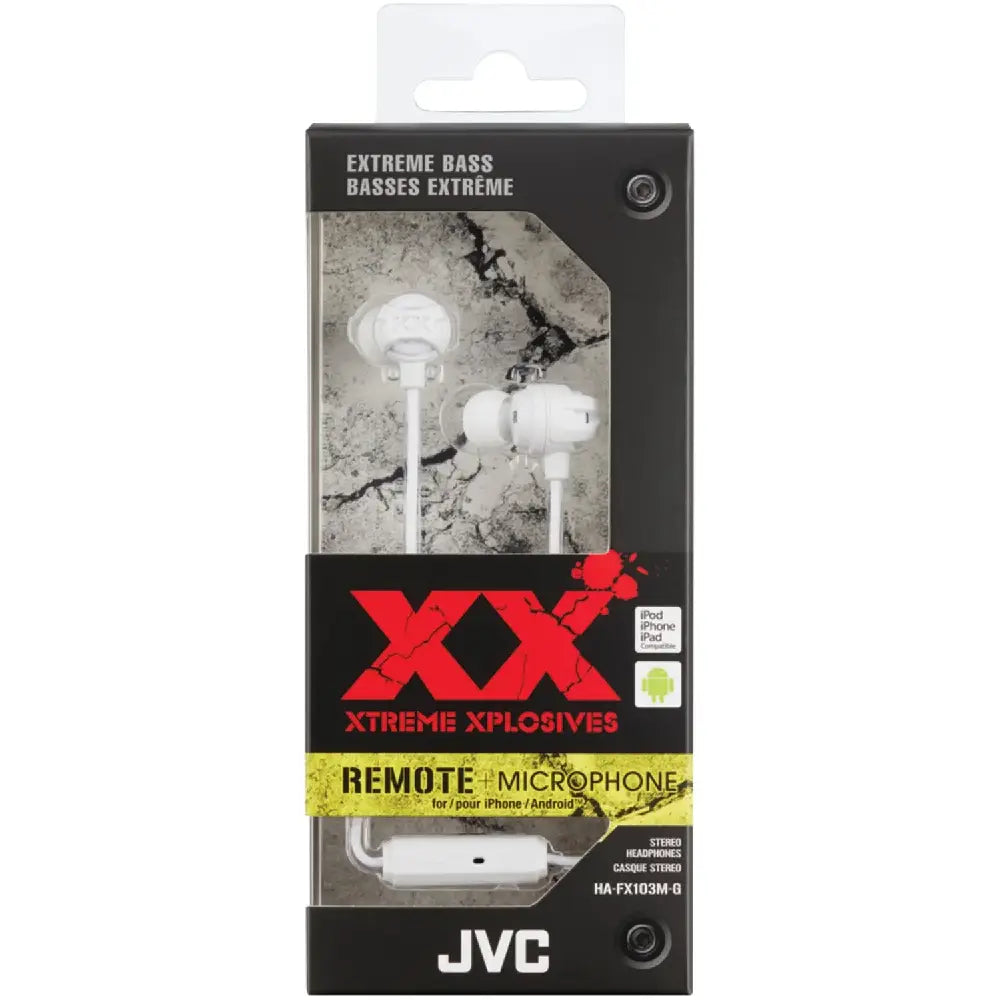 JVC - XX Series Headphones HA-FX103M WHITE thumbnail