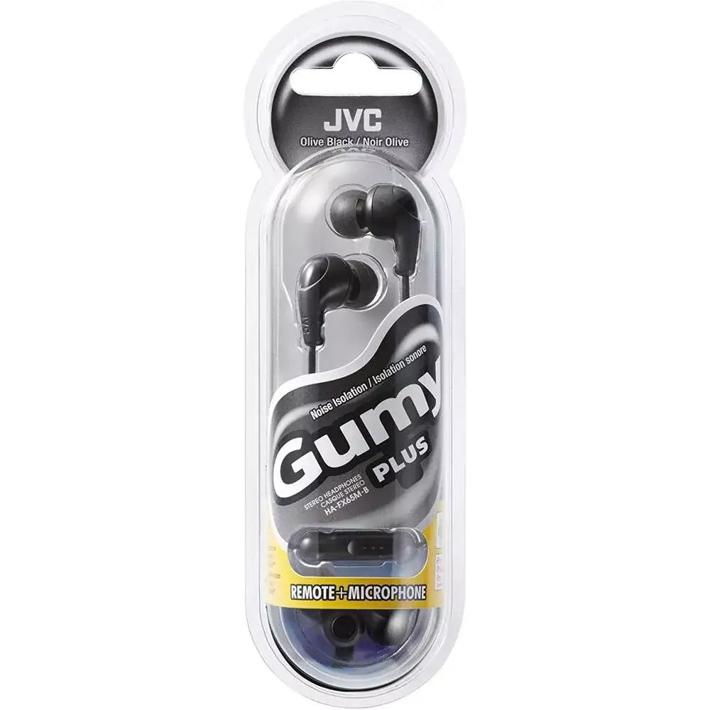 JVC Gumy Plus Earbuds with Mic Black thumbnail