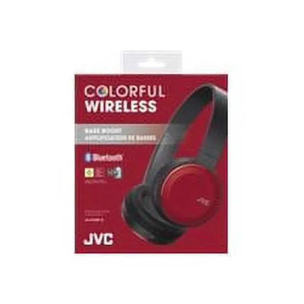 JVC HA-S190BT-R Colorful Bluetooth Headphones - RED thumbnail