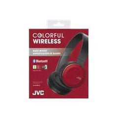 JVC HA-S190BT-R Colorful Bluetooth Headphones - RED