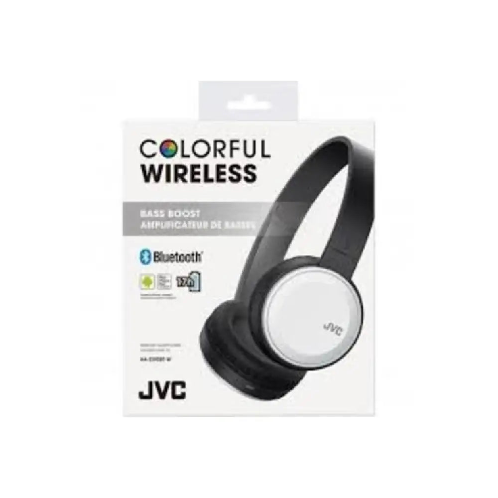 JVC HA-S190BT-W Colorful Bluetooth Headphones - WHITE thumbnail