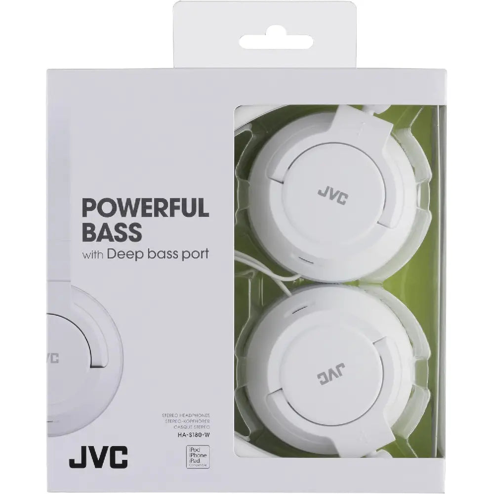 JVC Lightweight On-Ear Headphones WHITE thumbnail