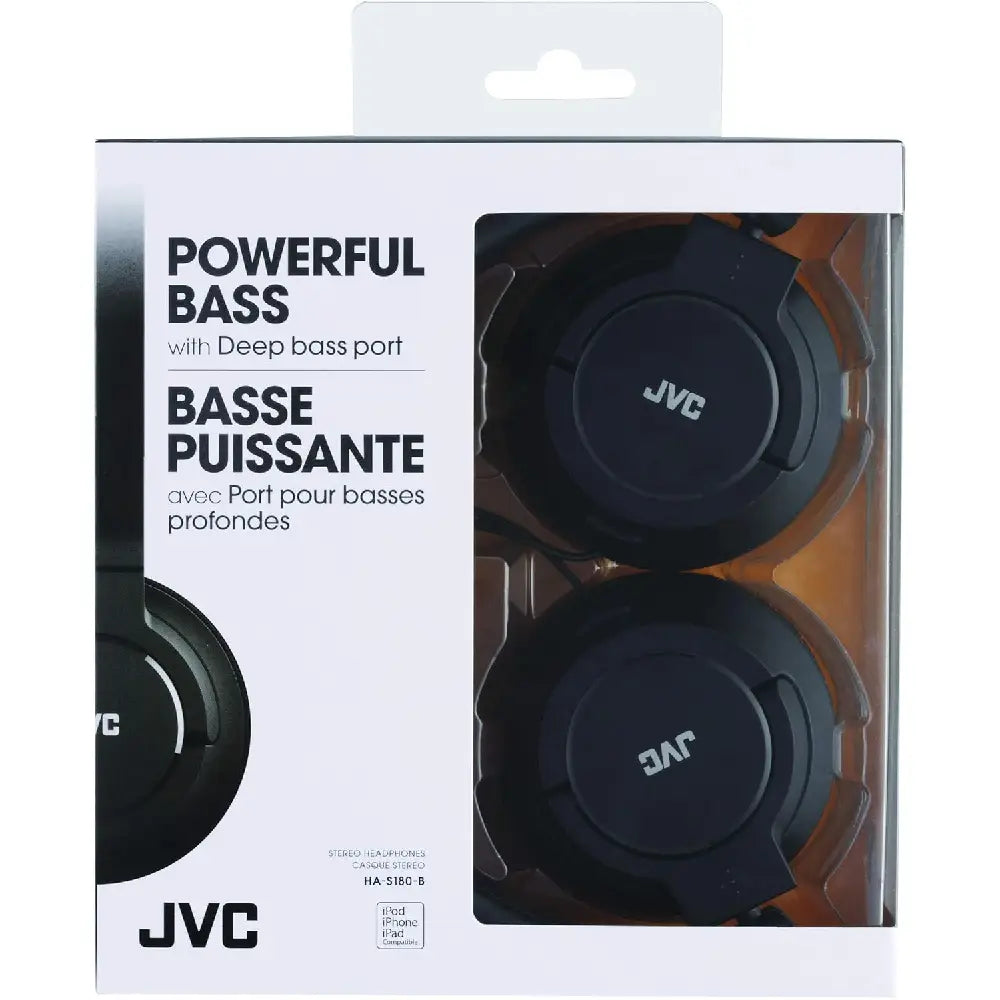 JVC Lightweight On-Ear Headphones (Black) thumbnail
