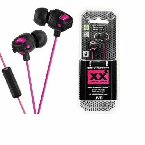 JVC HA-FX101 In-Ear Headphones – Pink, Deep Bass Sound with Comfortable Fit thumbnail