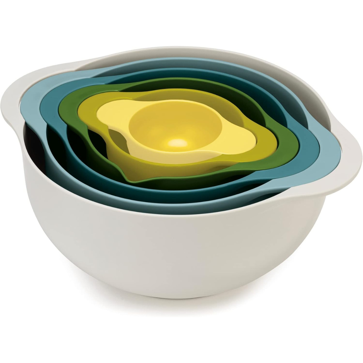 Joseph Joseph Duo Compact 6-Piece Food Prep Bowl Set, Nesting Mixing Bowls with Non-Slip Bases and Easy-Pour Design thumbnail