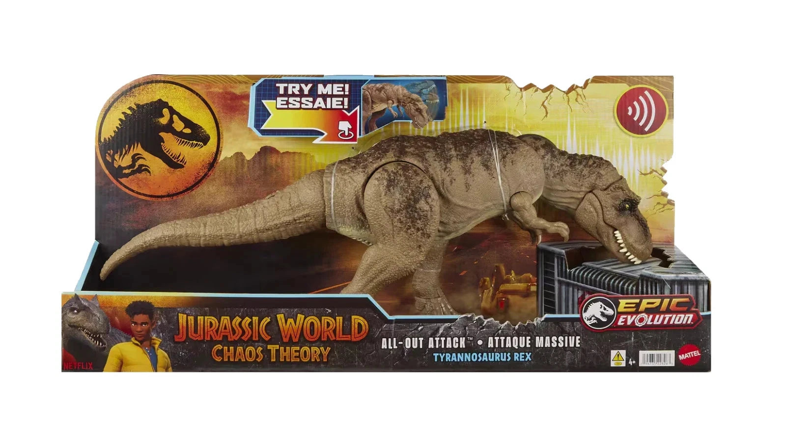 Jurassic World All-Out Attack Tyrannosaurus Rex Action Figure Toy thumbnail
